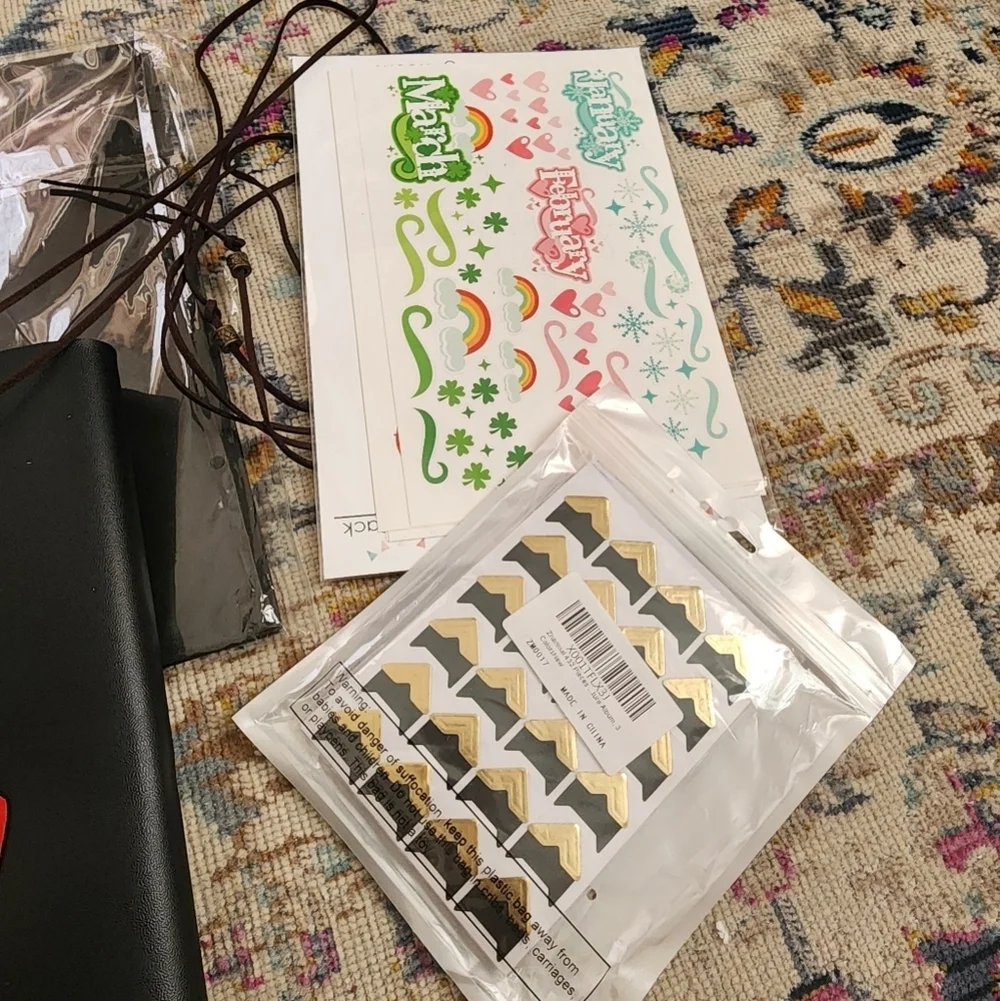 NWOT Black Journal & Scrapbooking Set